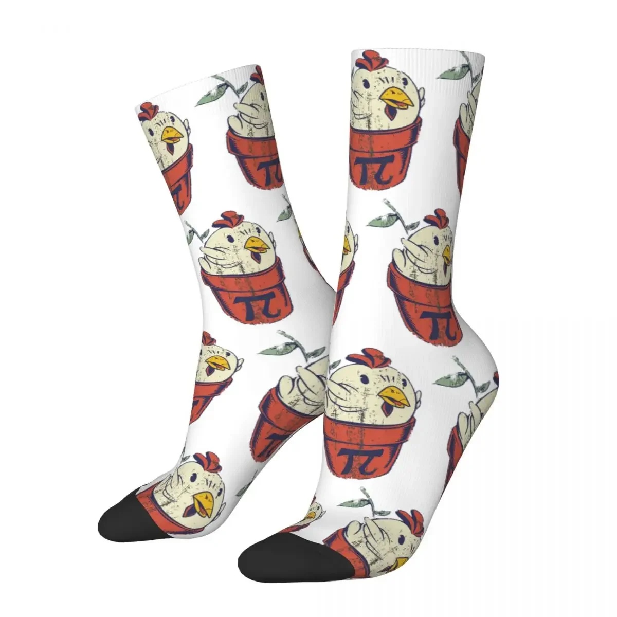 Chicken Pot Pi 3.14 Math Humor Socks Harajuku Super Soft Stockings All Season Long Socks for Man's Woman's Birthday Present