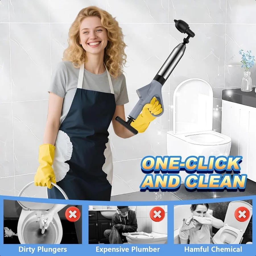 مكبس المرحاض عالي الجودة مكبس المرحاض اوجير استنزاف الهواء الناسف مع المكبس الثقيل في الوقت الحقيقي للحمام والسباكة