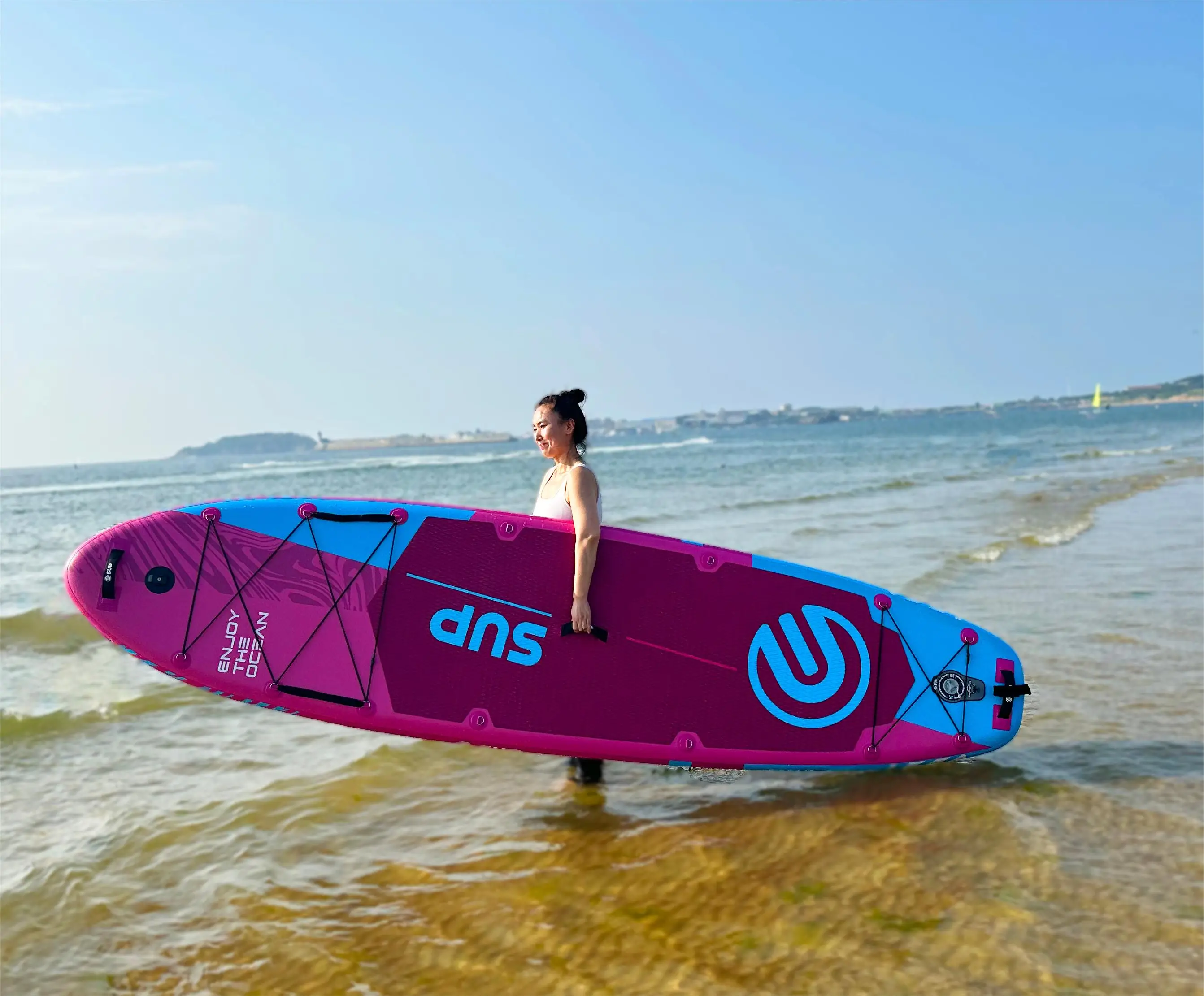 All-Round Unisex Ultra Wide Standup Paddle Board PVC Inflatable Board for Families