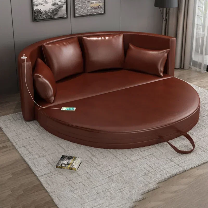 

Washable technology fabric sofa bed, foldable semi-circular small living room multifunctional