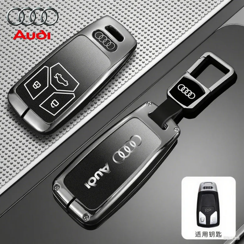 

For Audi Audi A4 B9 A5 A6L A6 S4 S5 S7 8W Q7 4m Q5 Tt Tts Rs Car Shell Key Case Cover High Quality Alloy Accessories