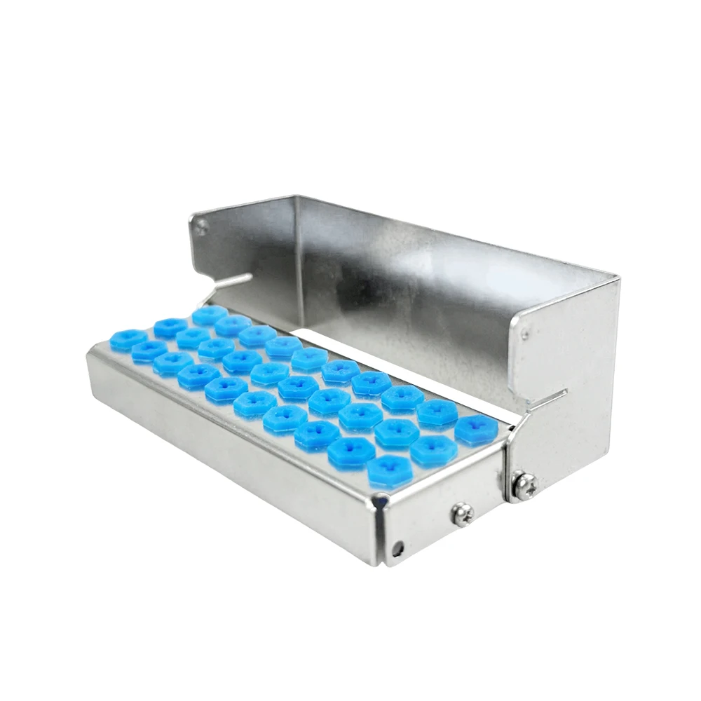 

Autoclavable Dental Bur Holder Silicone Disinfection Box Stand Block Dental Bone Bur Lower Speed Burs Placer Sterilization Rack