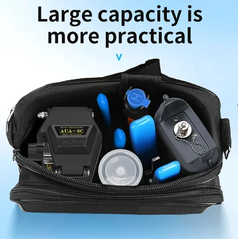 19pcs/set FTTH Fiber Optic Tool Kit with AUA-6C Fiber Cleaver -70~+10dBm/-50+26dBm Optical Power Meter Visual Fault Locator 15mw