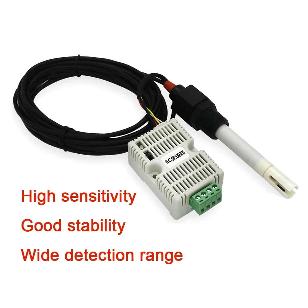 

Conductivity Transmitter EC Value DetectionTDS Sensor Module RS485 0-5V 0-10V 4-20MA Output Online Water Quality Monitoring