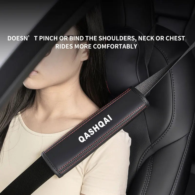 1 pièce Housse de protection respirante pour ceinture de sécurité de voiture QASHQAI, coussin de protection intérieur pour ceinture de sécurité automobile