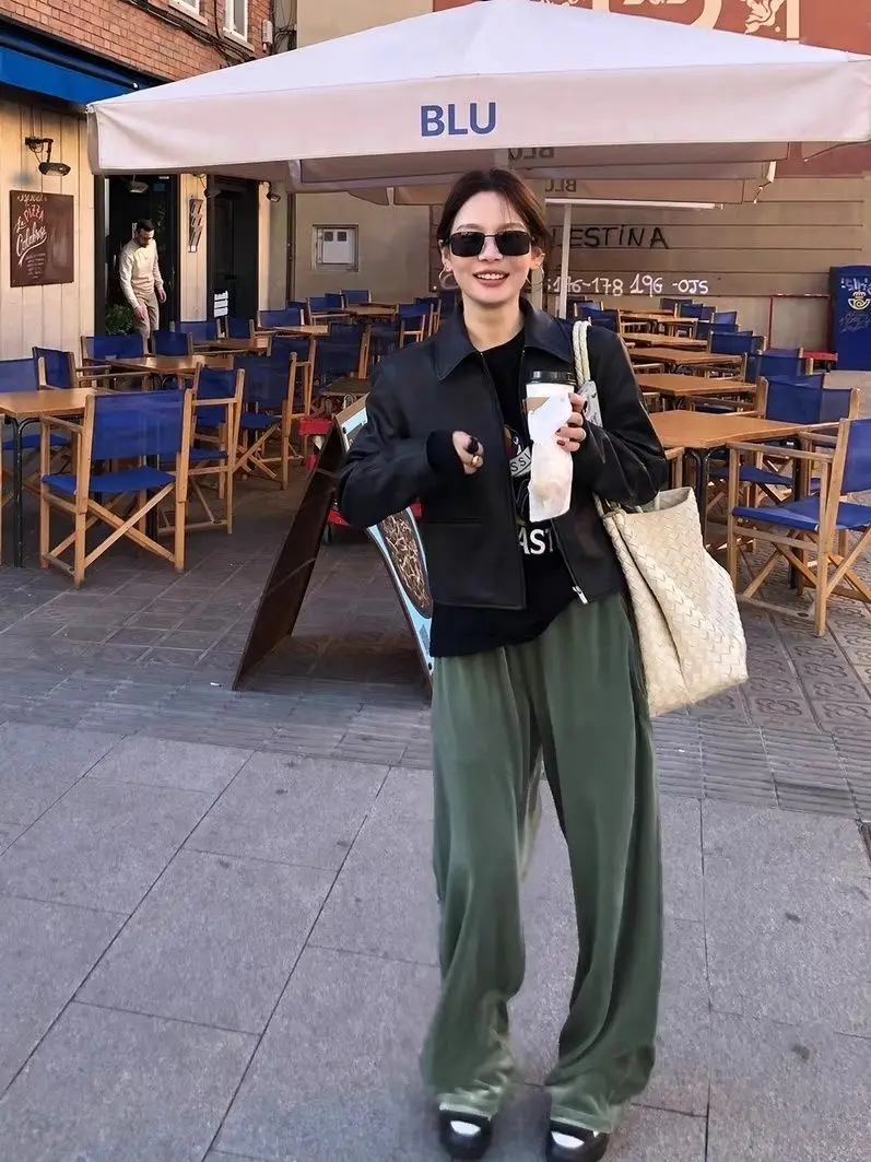 

Весенние куртки женские осенние женские костюмы Harajuku модные милые женские пуговицы с передним карманом чистый простой базовый стиль с длинным рукавом