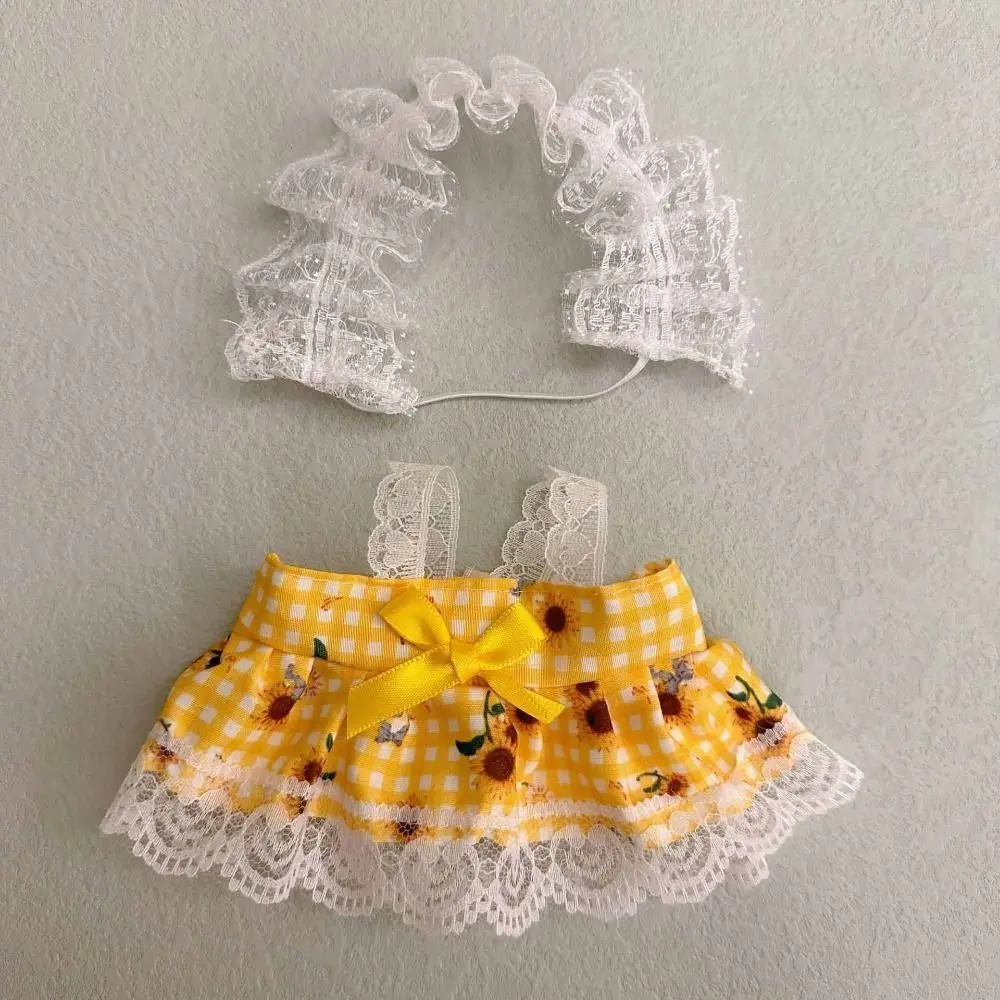 20CM Doll Clothes Multicolor Replacement Outfit Cap Dress Suit Change Dressing Game Cosplay Hairband Suspender