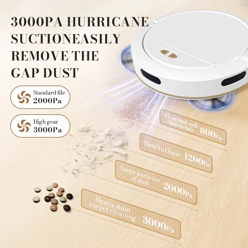 2024 Automatic Robot Vacuum Cleaner 3-in-1 Smart Wireless Sweeping Wet And Dry Ultra-thin Cleaning Machine Mopping Smart Home