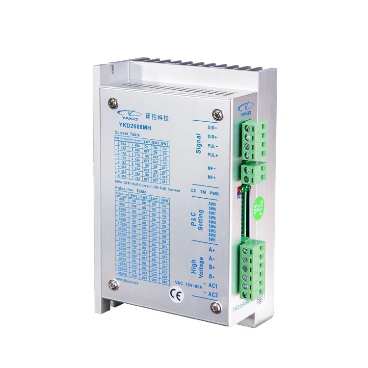 

Original YAKO AC18~80V YKD2608MH Two-phase Hybrid Closed-loop Stepper Motor Controller Driver
