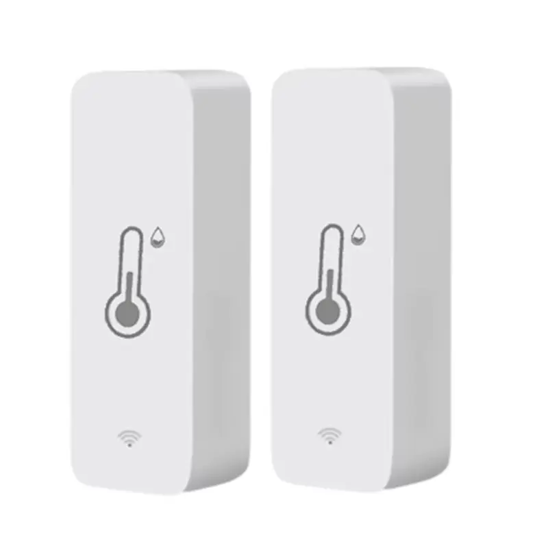 AT19-Tuya Wifi Temperatures Humidity Sensor Wireless Thermometer Monitor For Freezer Fish Tank,Home Office Garden 2 Pcs