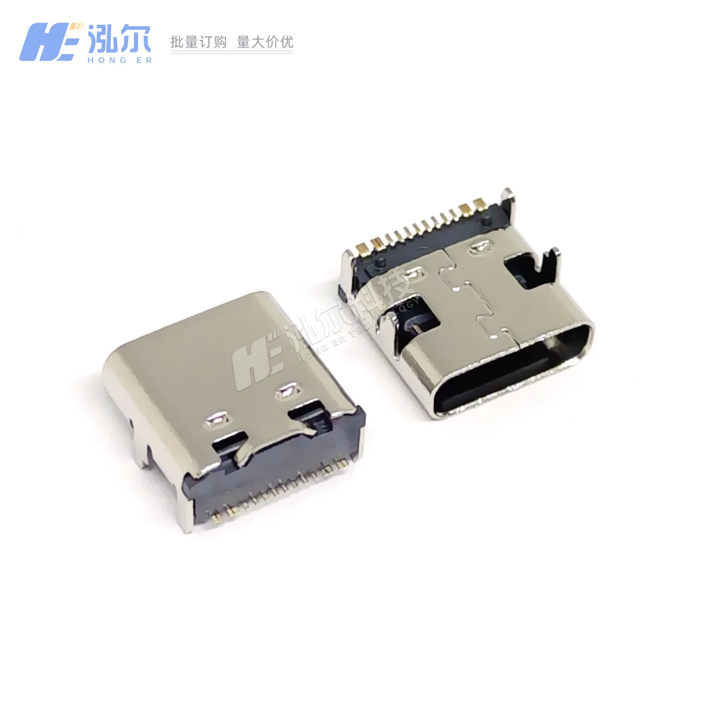 For TYPE-C femalehorizontal 16P board patch extended model L = 8.35 four-pin plug-in board SMT board female head USB