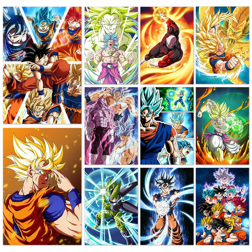 Resin Art Goku - Japanese Anime Diamond Painting Super Saiyan