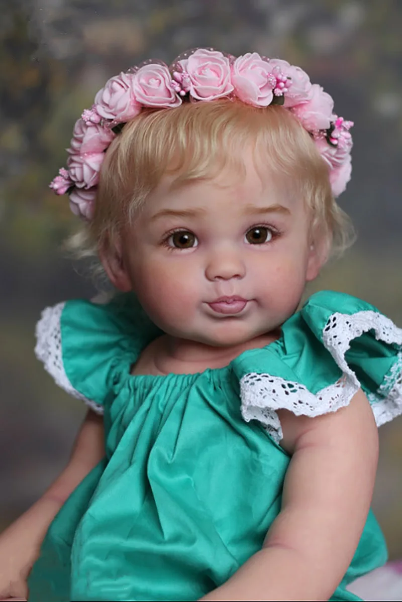 新入荷 エミリン 大型 リボーンドールキット 28インチ 未完成 未塗装 DIYパーツ コネクター付き布製ボディとランダムアイ