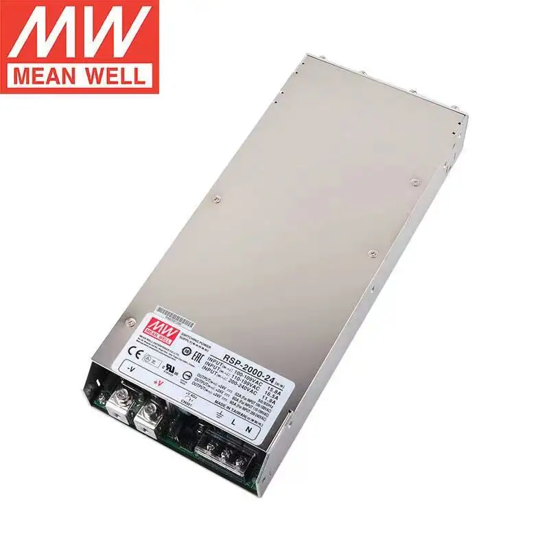 

Tai Wan MeanWell RSP-2000-24 24V 80A 2000W Switching Power Supply with Single Output AC-DC PFC Function