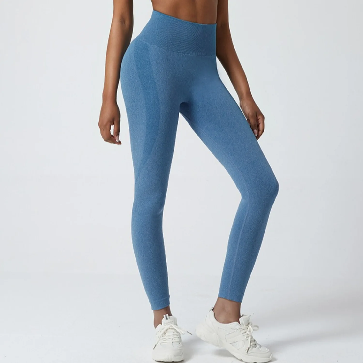 Seamless Women's Knitted Yoga Pants Gym High Waisted Hip Lifting Tight Fitting Sports Pants Exercise Running Fitness Leggings