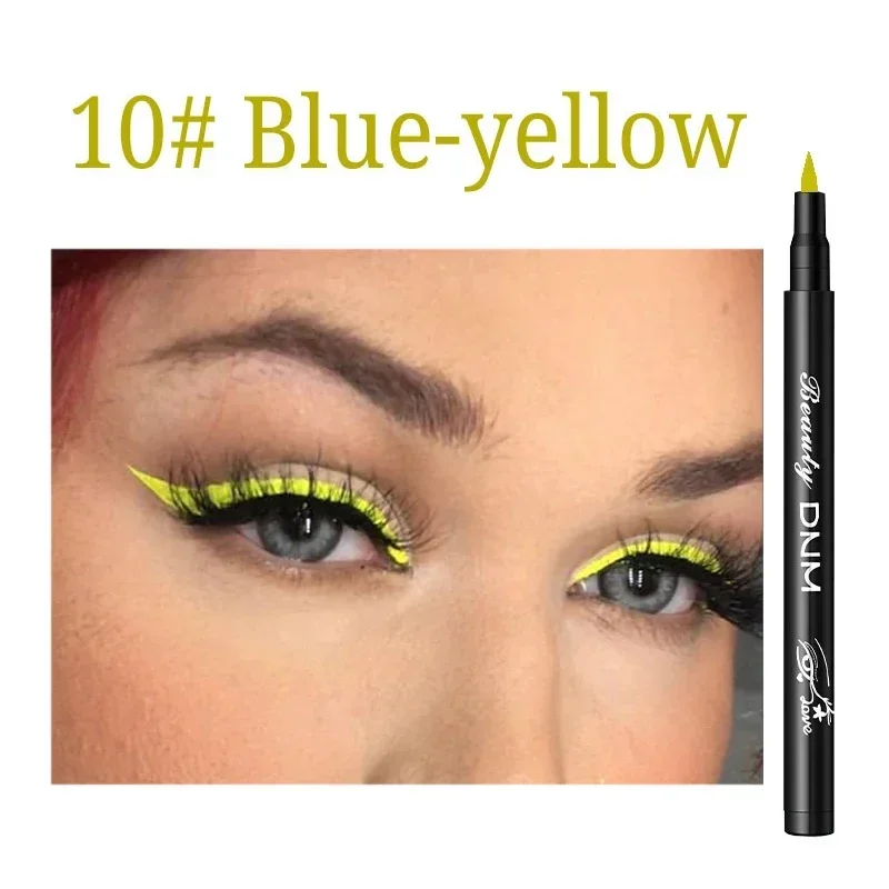 12 colori Neon Matte Liquid Eyeliner Pen Waterproof Lasting Quickily Drying Black Yellow Eye Liner Pencil Eyes Makeup Cosmetic