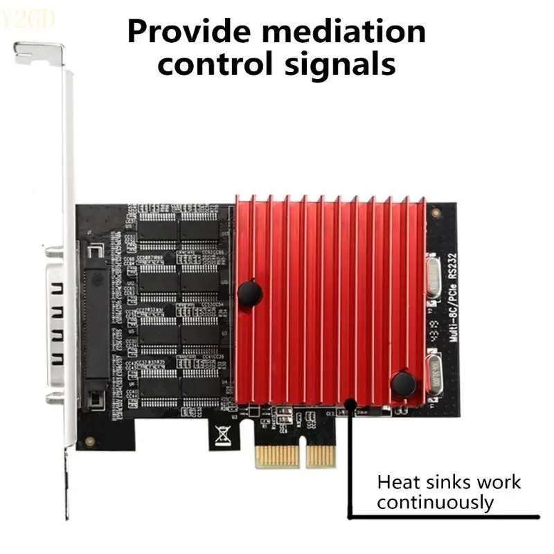 

Y2GD 8 Port PCIE to RS232 Serial Port to PCIE Risers Card Serial Controllers Card PCIExpress Expansion Card Converters