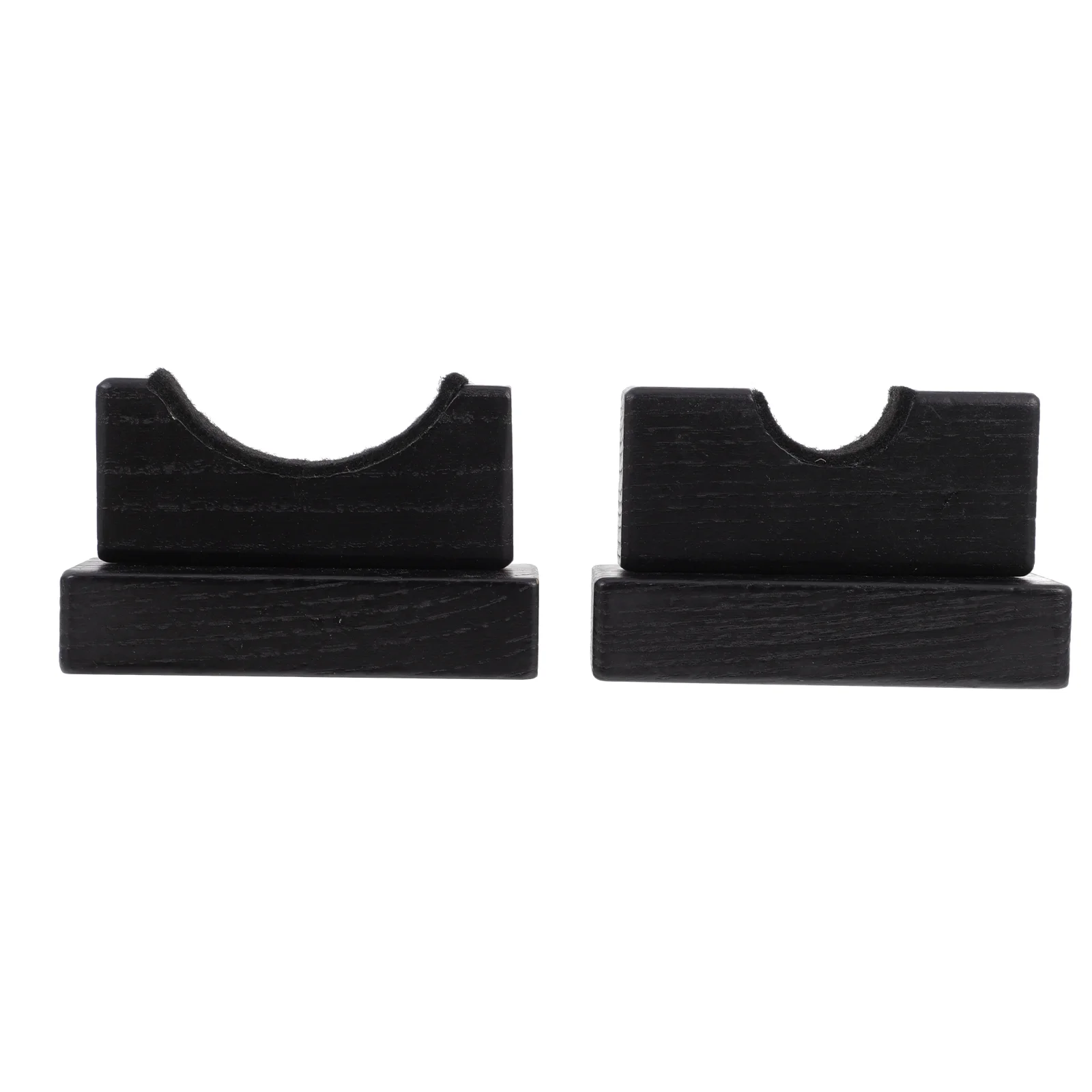 

2 Pcs Display Shelves Stick Bracket Wooden Baseball Bat Stand Creative Black Holder Simple Storage