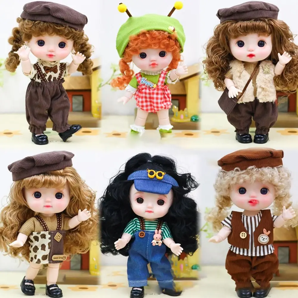 

Милые игрушки BJD, 22 см, одежда для куклы, 22 см, большая голова, игрушка для девочки, подарок, кукла BJD, платье, сменная кукла ручной работы, набор, кукла для лица
