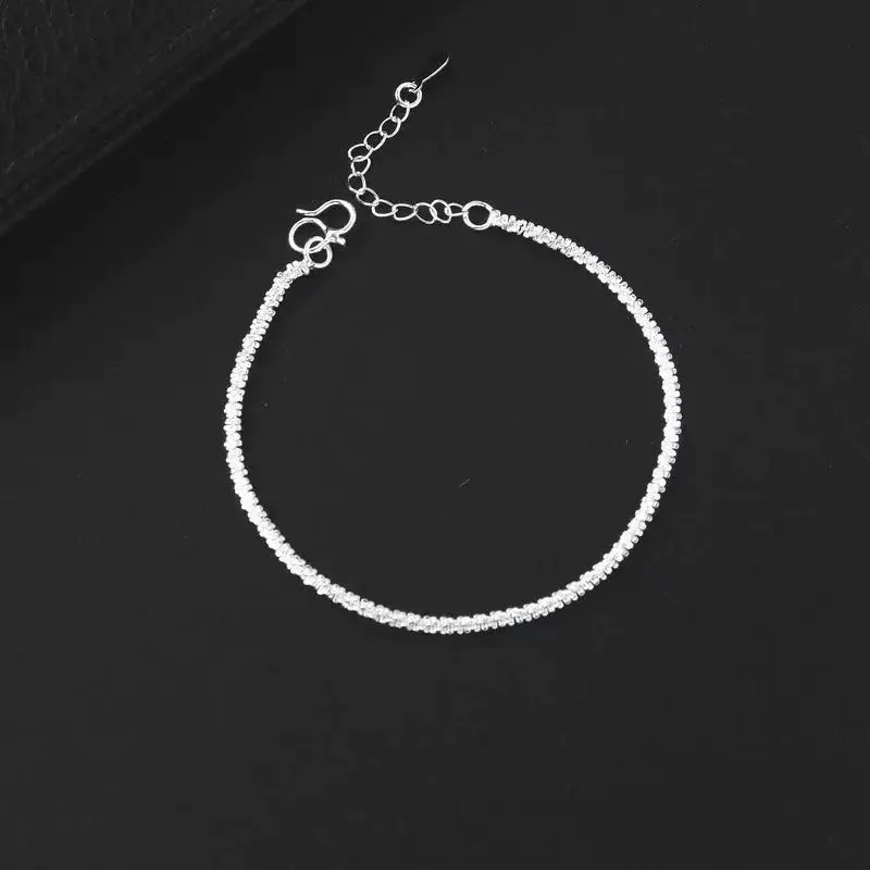 Hot y2k style 925 Sterling Silver unique shine Chain Bracelets for Women fashion Street Versatile jewelry Wedding Party Gifts view 2