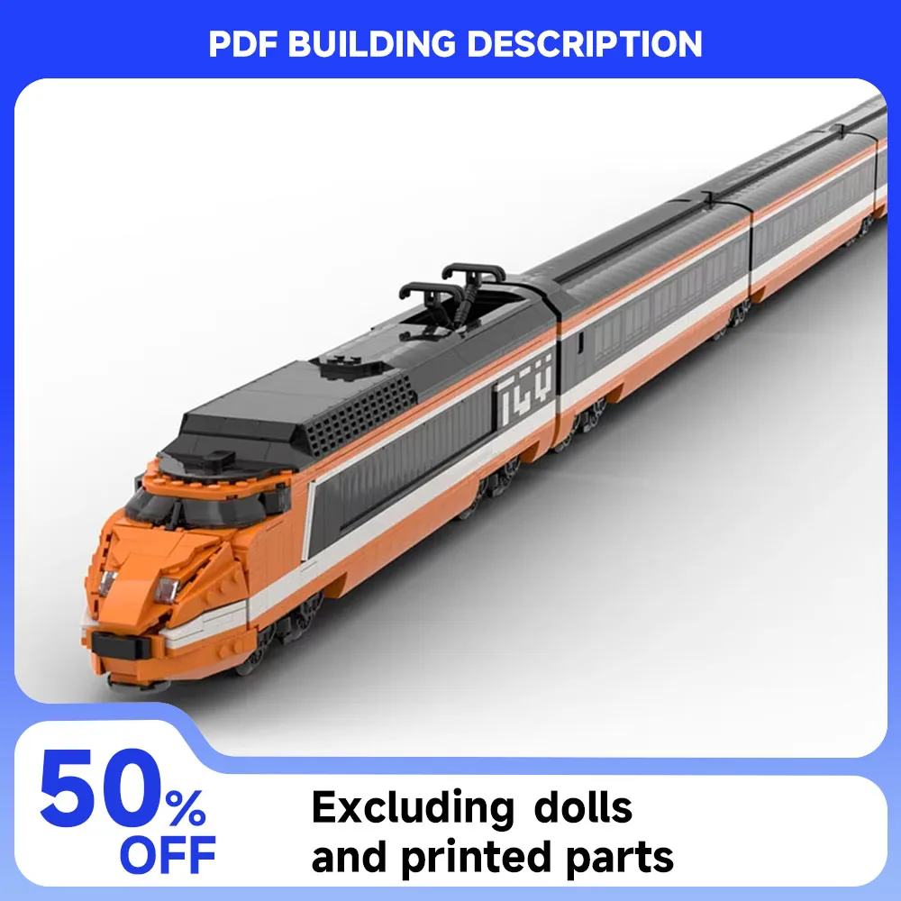 

1952PCS MOC Model Train Intercity Express Train 8 Wide TGV Technology DIY Modular Assembly Children's Toy Boy Birthday Gift Set
