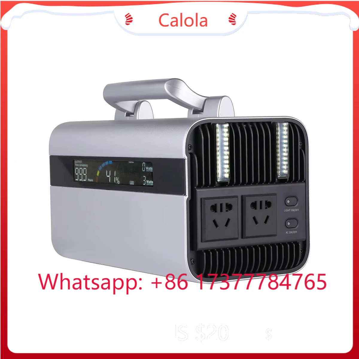 AC DC Portable Power Station 577Wh 156000mAh Outdoor Power Bank USB Dual Output Camping Travel Devices