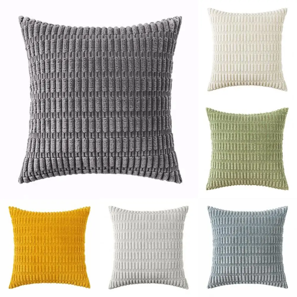 Throw Pillowcase Bohemian Style Solid Square Easy to Replace Maintain Bedroom Living Room Sofa Decoration Pillowcase Pillow Cove