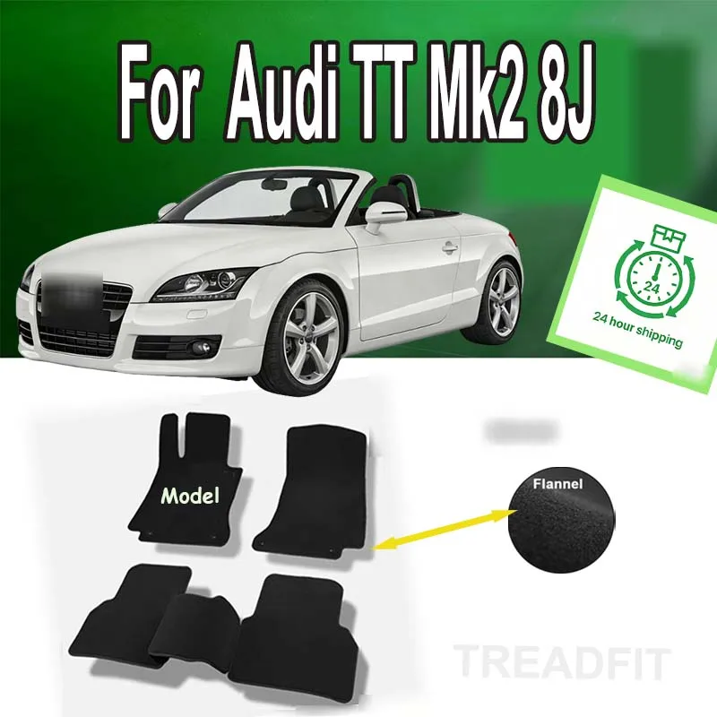 

Nylon Suede Foot Pads Accessories For Audi TT Mk2 8J 2 Seats 2007~2014 Carpets Panel Footpads Anti-slip Pad Rugs