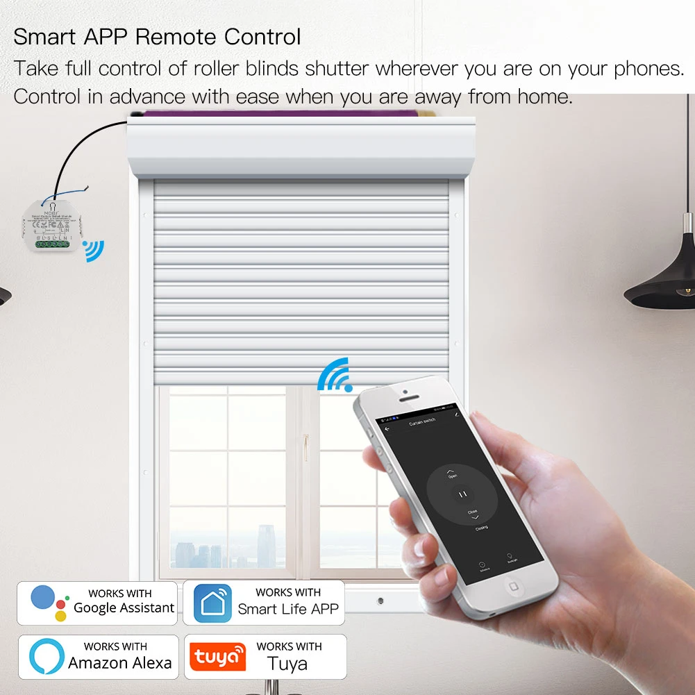 Módulo de interruptor de cortina, Motor de persiana enrollable con grafiti, WiFi, funciona con Control por aplicación, radiofrecuencia RF, control remoto para el hogar, 1-5 uds.