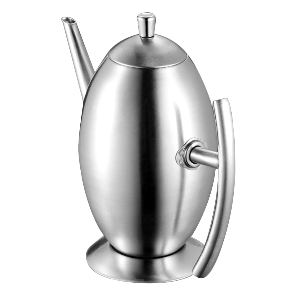 

Stainless Steel Pot Wide Mouth Kitchen Oil Can Cooking Oil Dispenser Corrosion Resistant No Leakage Great Gift