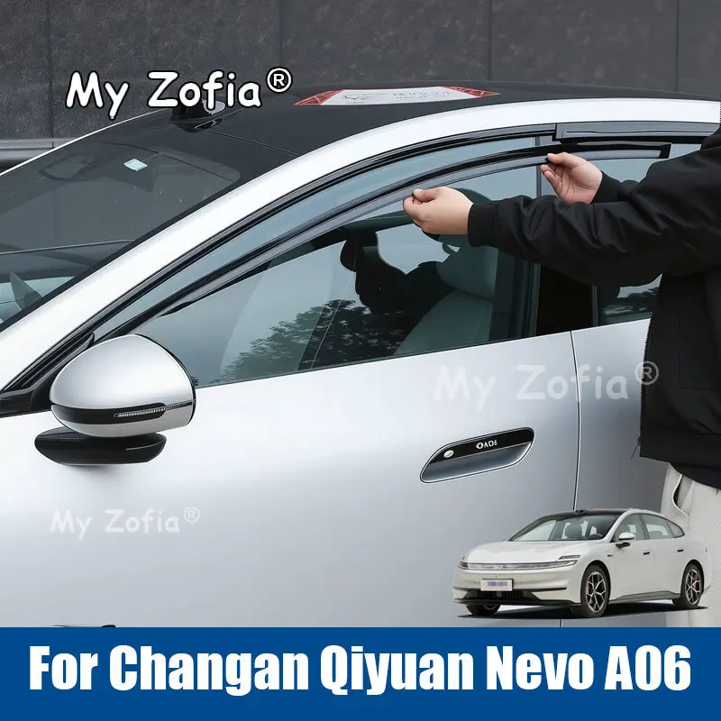 

Car Side Window Visor Awning Shelter Sun Rain Deflector Guard Weather Accessories For Changan Qiyuan Nevo A06 2026 2027