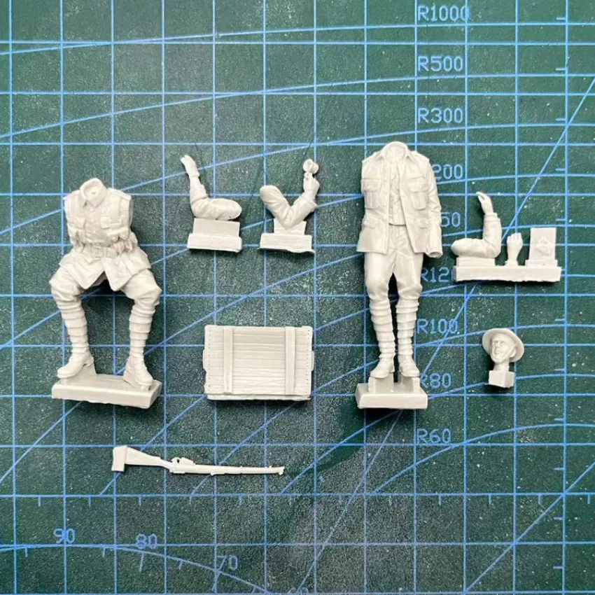 1/35 Scale Resin Figures Assembled Model Kits WWI British Infantry 2 Figure Hobby Miniature Toy Gift Unassambled Unpainted