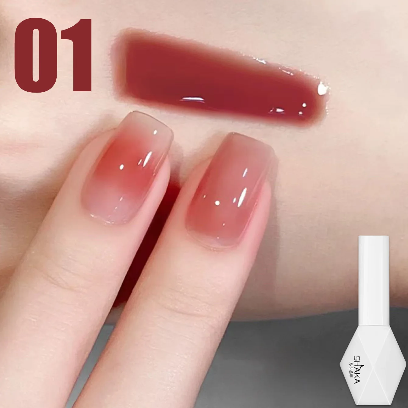 1 pçs shaka outono puro pó blush roxo rosa gel unha polonês 2025 novo dia das bruxas versátil gel de unhas