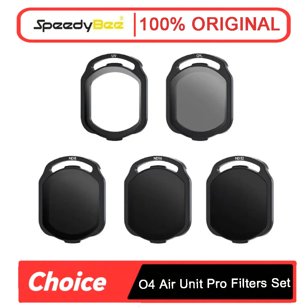 

Комплект фильтров SpeedyBee O4 Air Unit Pro UV CPL ND8 ND16 ND32 Совместим с объективом O4 Pro FPV для пилотов FPV