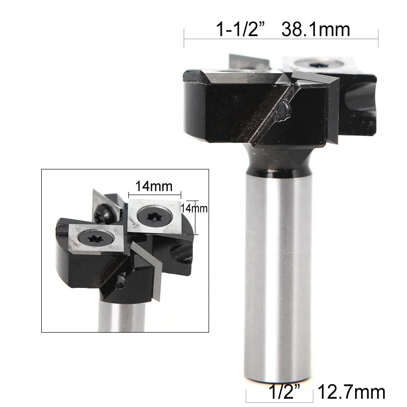12.7 مللي متر عرقوب 12 مللي متر راوتر بت مع قاطعة المطحنة كربيد كربيد النجارة بت إدراج نمط Spoilboard مثقاب قابل للفهرسة