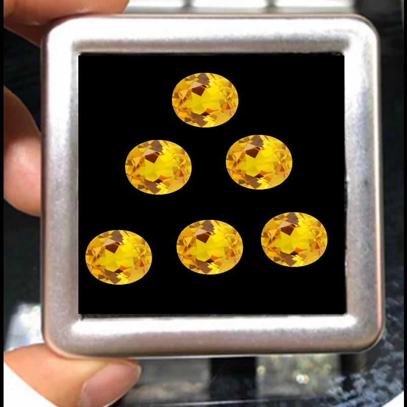 

AAAAA+ Loose Yellow Sapphire Oval Faceted Cut Test Mohs Hardness Gems For Gem Collection/Jewelry Making Stone