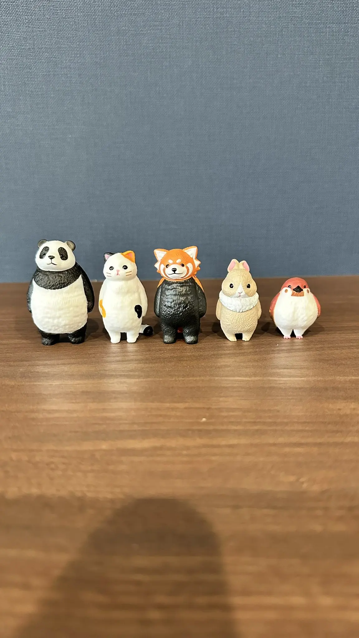 YELL capsule toys resale void. KYOMU. cute kawaii red panda sparrow calico cat rabbit be in a daze stopped thinking figures