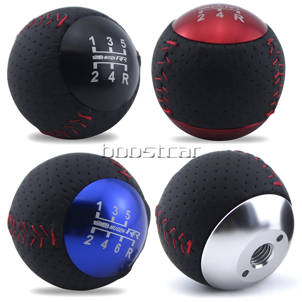 JDM Racing Mugen RR Leather Car Gear Shift Knob M10x1.5 for Honda CRZ Type R Civic FA5 FG2 SI