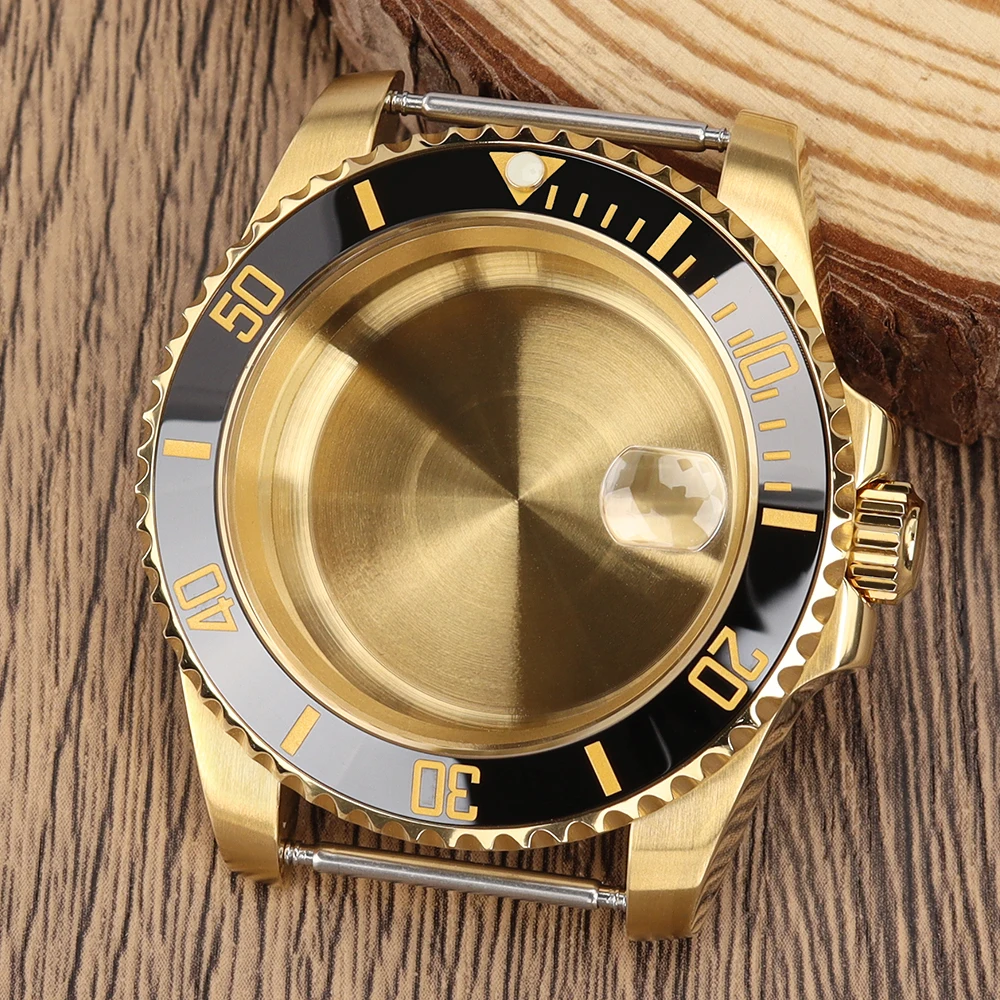 20ATM für GMT-Gehäuse Gold 40MM NH35 Uhrengehäuse Taucher Saphir für NH34 NH35 NH36 7S26 4R ETA2824 PT5000 ST2130 8215 DG 2813 Uhrwerk