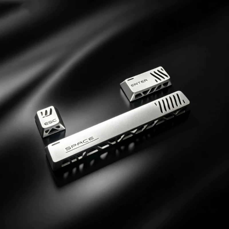 Aluminum Hollowed-out Keycaps Set Cherry Profile Custom Original Handmade Keycaps for Mechanical Keyboard Gaming Accessories