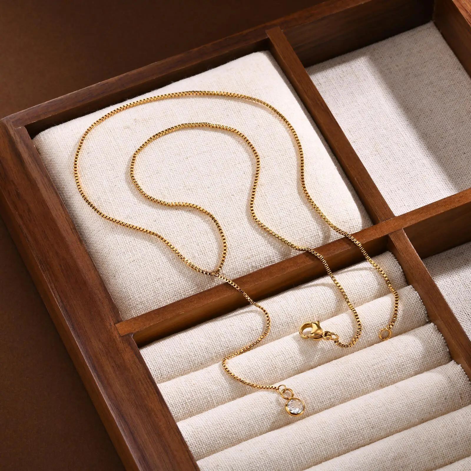 Vnox Gold Plated Y Necklace for Women,Dainty Lariat Necklace,Sexy Y Shaped Bar Zircon Bead Necklaces,CZ Stone Drop Necklace image 5