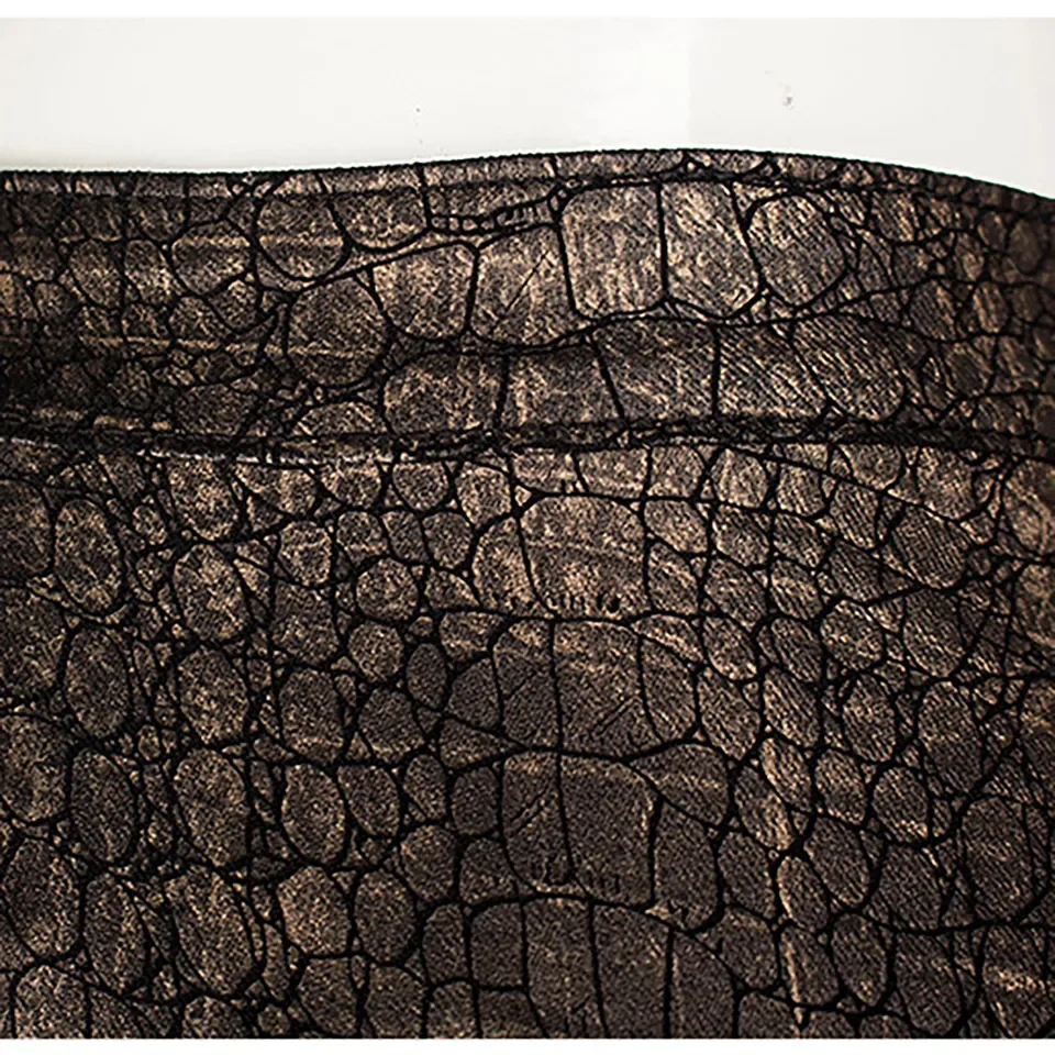 Trendy Ankle Length Fall Trousers For Women Fashion Tight Height Waist Pu Coated Pants Sexy Little Feet Print Pants Women 가을옷