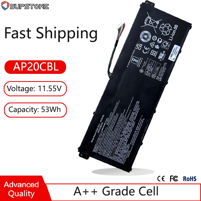 Imagem -01 - Bateria do Portátil Ap20cbl para Acer Chromebook 315 Cb3154h 511 C734 514 Cb514 C815 Rápido Sf314-43-r2r4 R55500u Aspire A515-5 bateria do portatil ap20cbl para acer chromebook 315 cb3154h 511 c734 514 cb514 c815 rapido sf314 43 r2r4 r55500u aspire a515 5 01