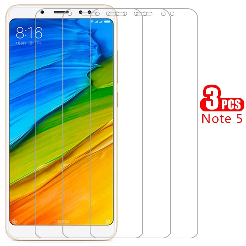 واقي شاشة من الزجاج المقسى لهاتف شاومي ريدمي نوت 5 على نوت 5 وليس 5 فيلم شاومي شيامي شاومي ريمي كوكومي