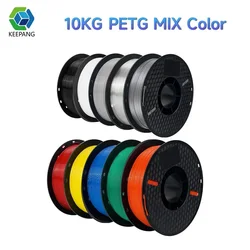 Filamento petg de 10kg/22lbs 1.75mm para impressora 3d, material plástico, livre de entupimento, consumíveis de filamento petg 3d não tóxico para ender 3