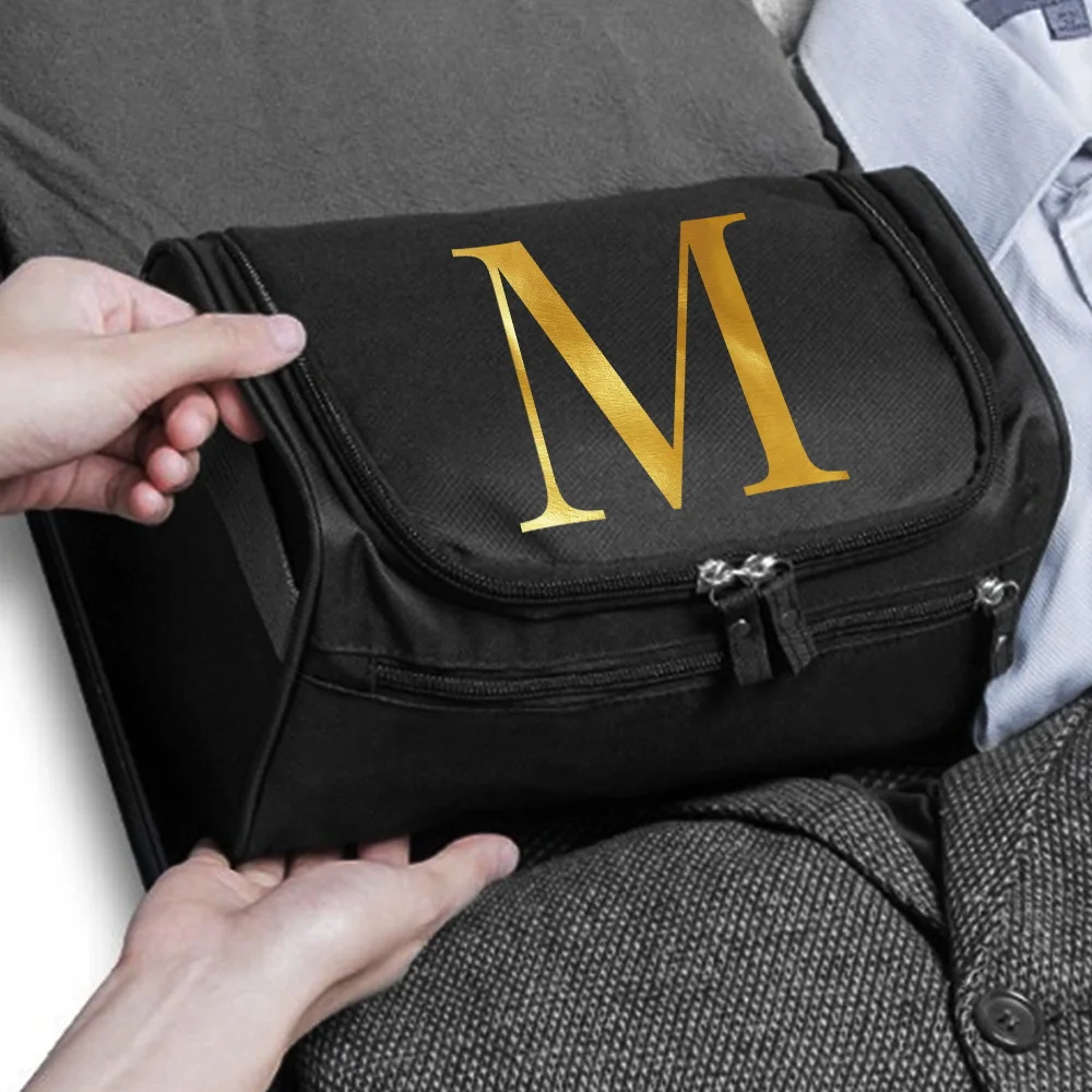 Men Travel Cosmetic Bag Makeup Beauty Case Women Make Up Organizer Toiletry Bags Kits Storage Hanging Wash Pouch Letter Series