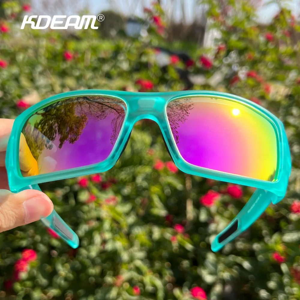 KDEAM-gafas de sol polarizadas a la moda para hombre y mujer, lentes de sol coloridas para deportes al aire libre, playa, pesca, viajes, UV400