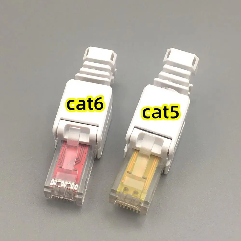 1Pcs CAT6 Cat5e RJ45 Connector Plug Tool Free Reusable Toolless RJ45 Connector 8P8C No Crimp Ethernet Plug