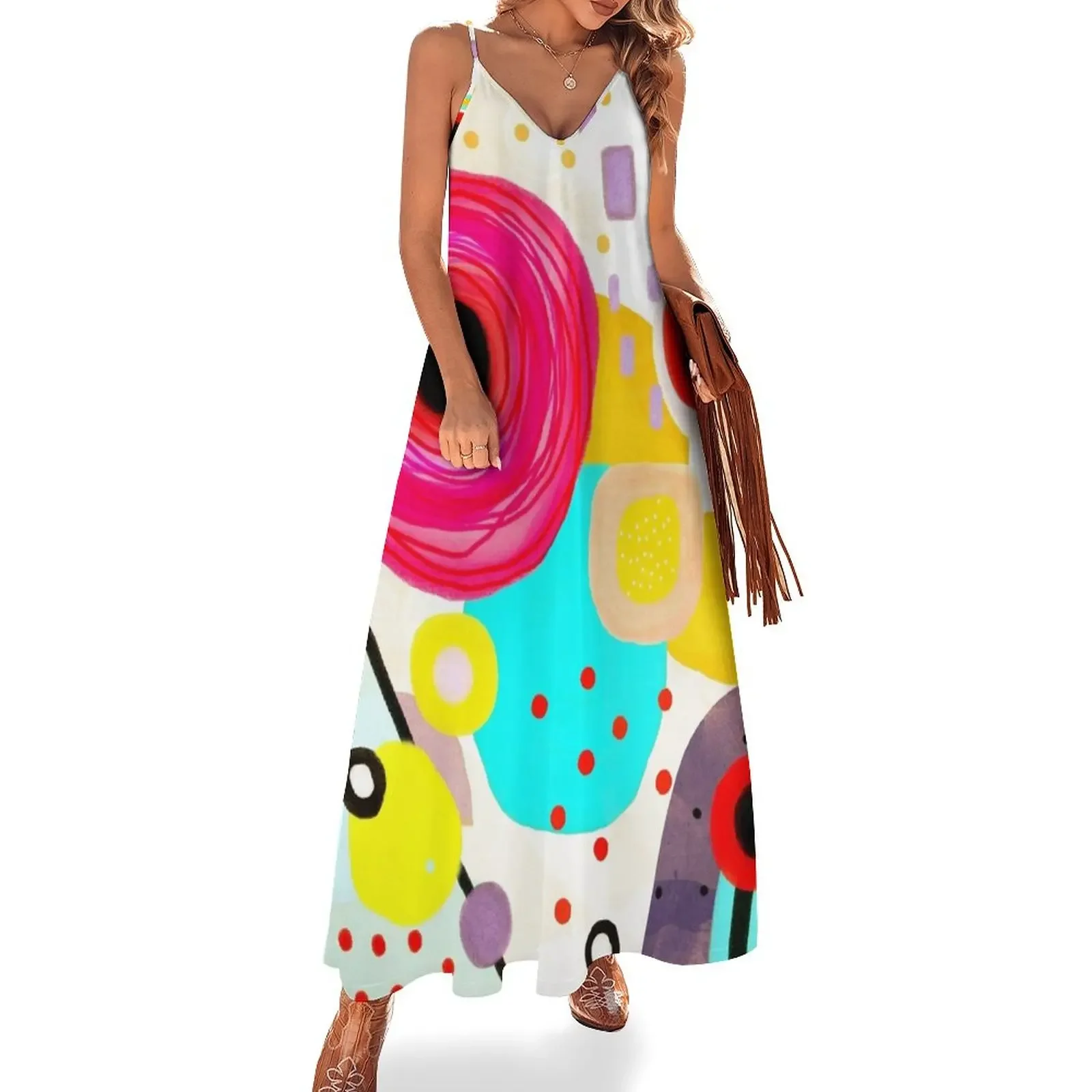 

Ruth Fitta-Schulz - Watercolour Unique Handmade Abstract Sleeveless Dress women's clothing trend 2025 Women long dress Dress