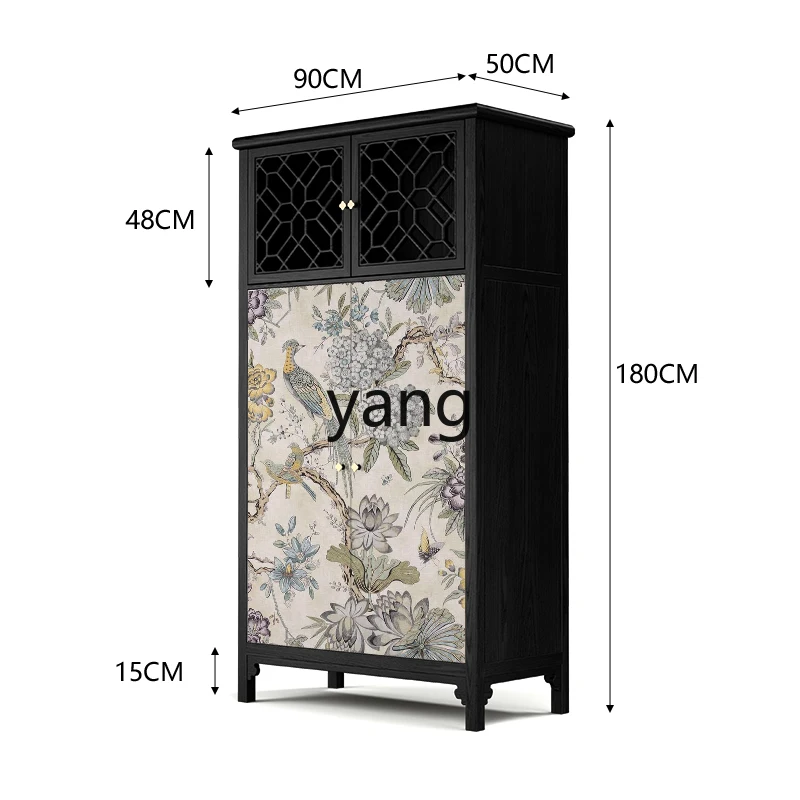 

CX solid wood storage wardrobe living room sofa next to home bedroom high cabinet